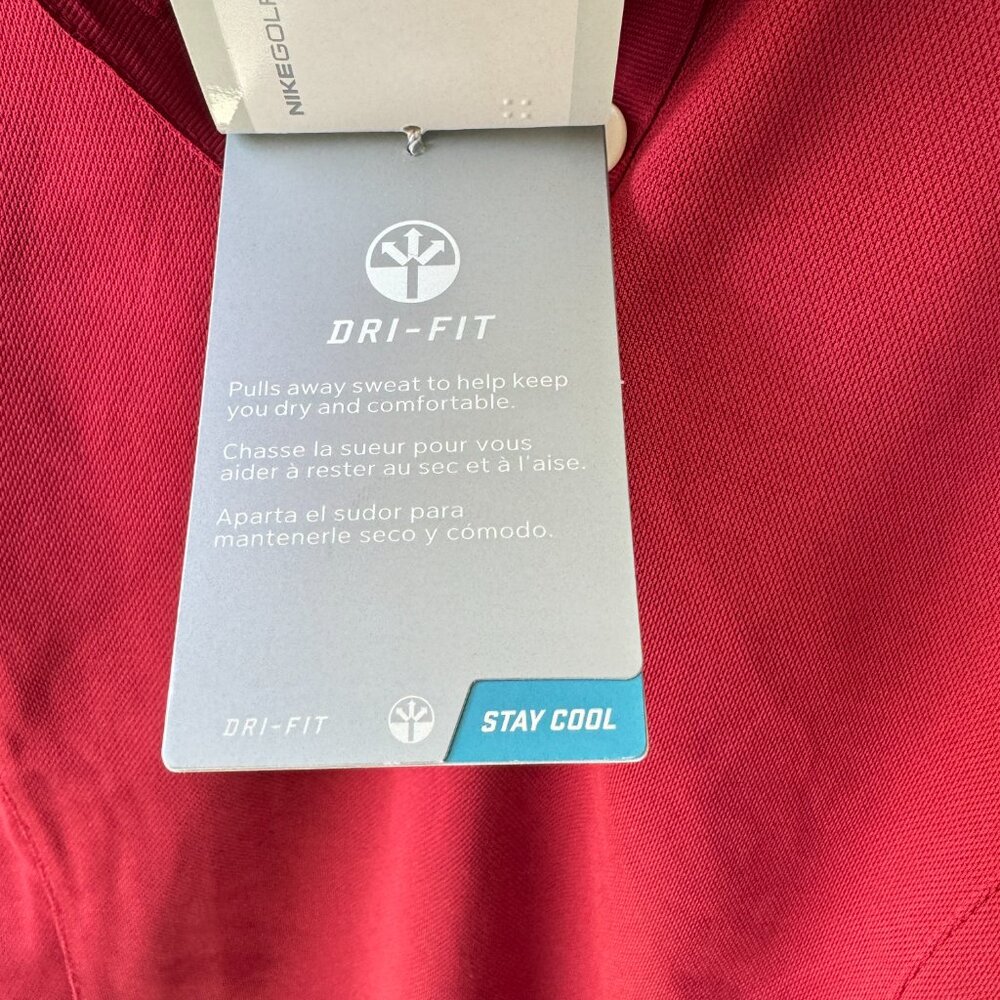 NWT Nike Red Short Sleeve Polo Tee - Picture 3 of 7